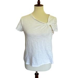 Cinq a Sept Audra Shoulder Knot Cotton Tee
